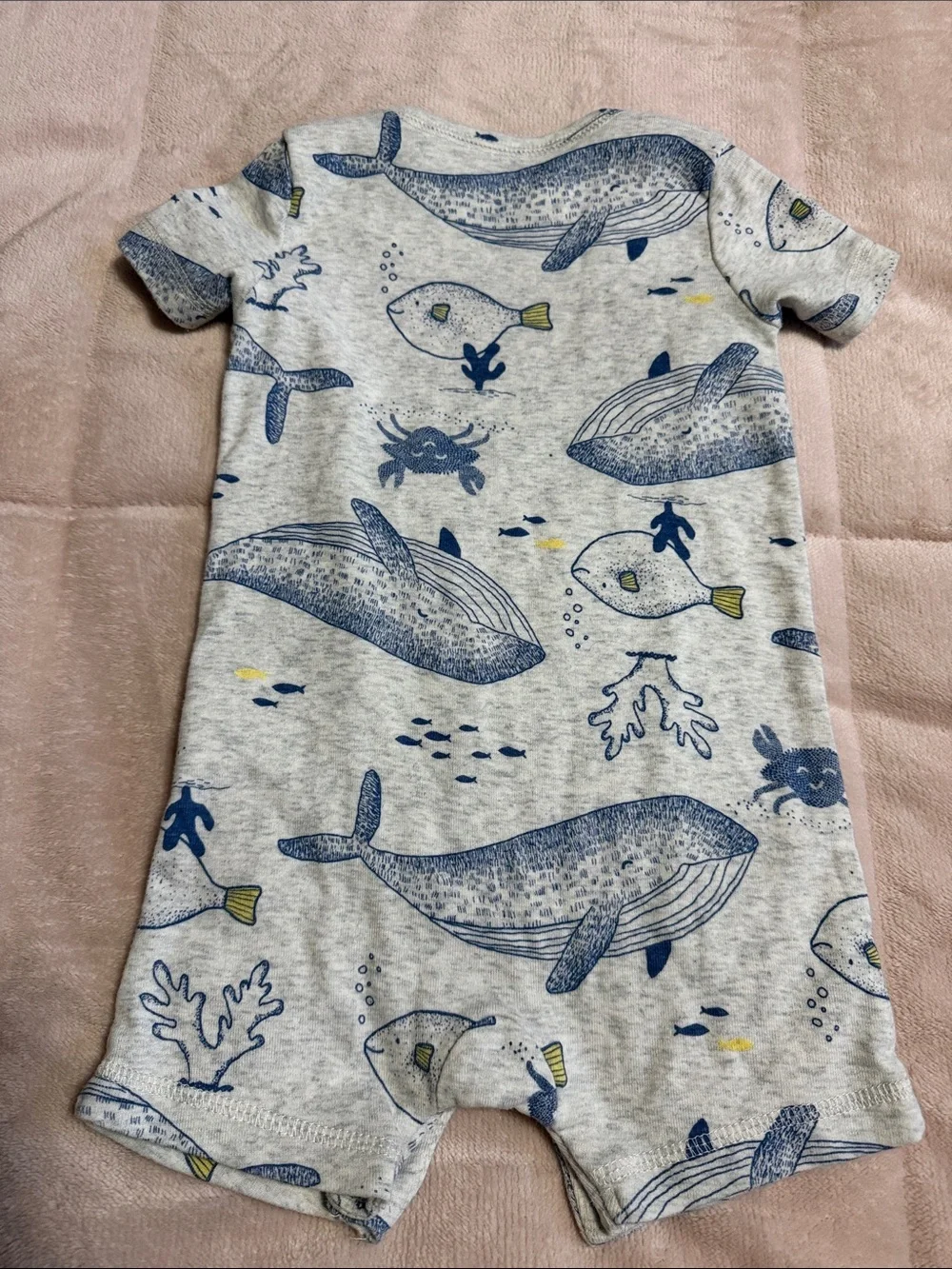 Carter's Blue & Yellow‎ Sea Creature Short-Sleeve One-Piece